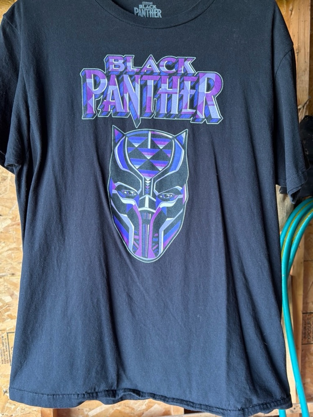 Marvel Black Panther Graphic Tee - Black with Purple Accents
